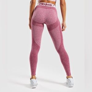 Gymshark Flex Leggings - Beet Marl/Chalk Pink